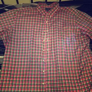 3xlt Ralph Lauren Polo pink plaid L/S B/D shirt